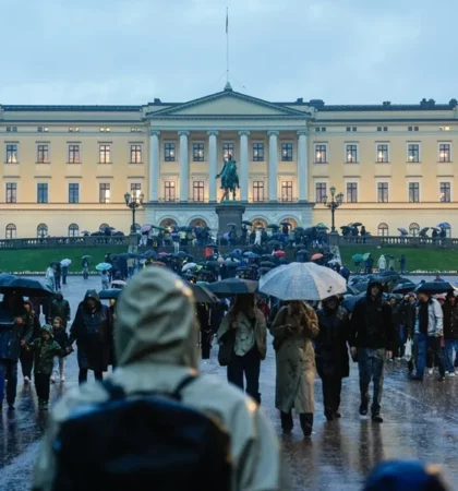 El rey Haakon y la princesa heredera Ingrid Alexandra celebran audiencias de condolencia por la muerte del rey Harald
